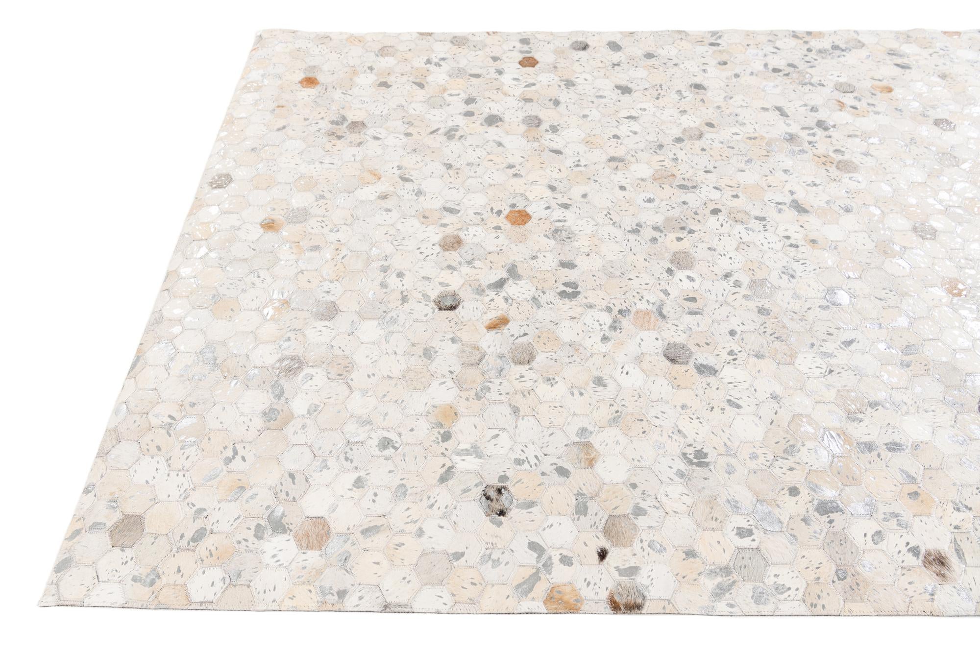 5' 1 x 8' Cowhide Stocks Rug