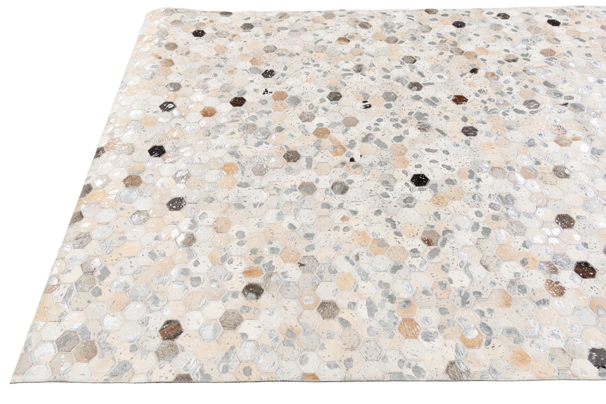 5' x 8' Cowhide Stocks Rug