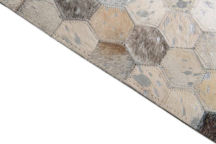 Detail image of 5' 1 x 8' Cowhide Stocks Rug
