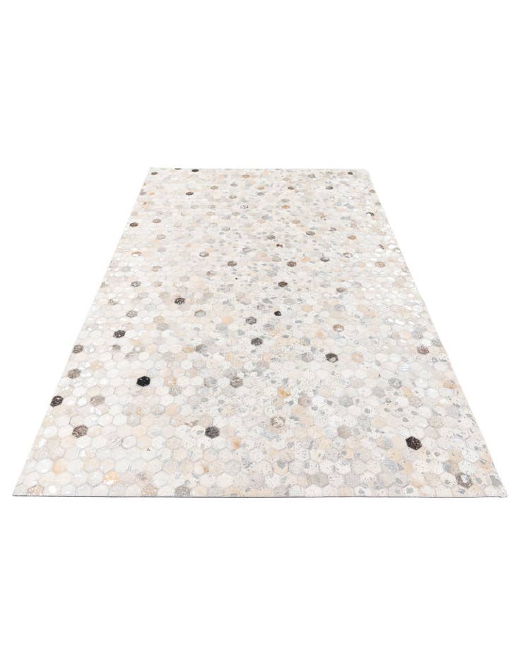 Detail image of 5' 1 x 8' 1 Cowhide Stocks Rug