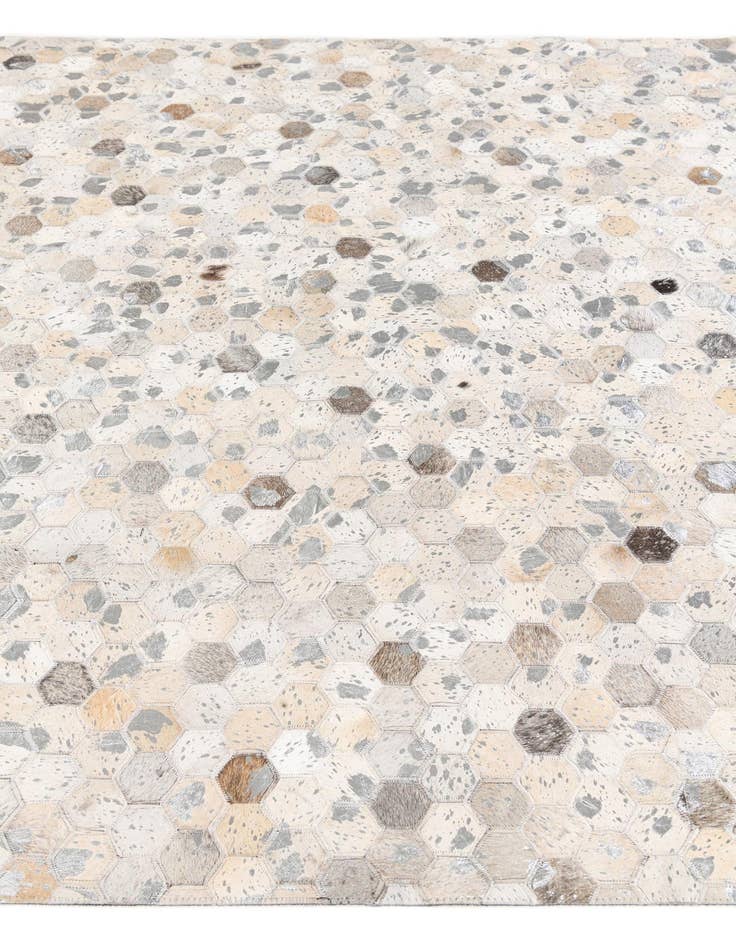 Detail image of 5' 1 x 8' 1 Cowhide Stocks Rug