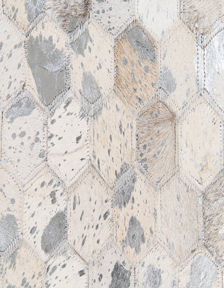 Detail image of 5' 1 x 8' 1 Cowhide Stocks Rug