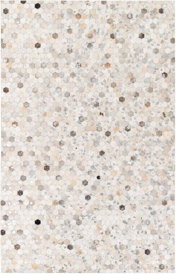 Detail image of 5' 1 x 8' 1 Cowhide Stocks Rug