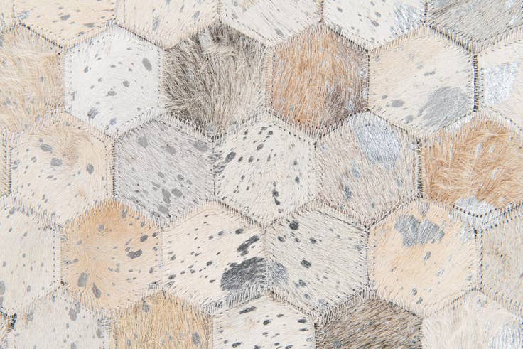 Detail image of 5' x 8' Cowhide Stocks Rug