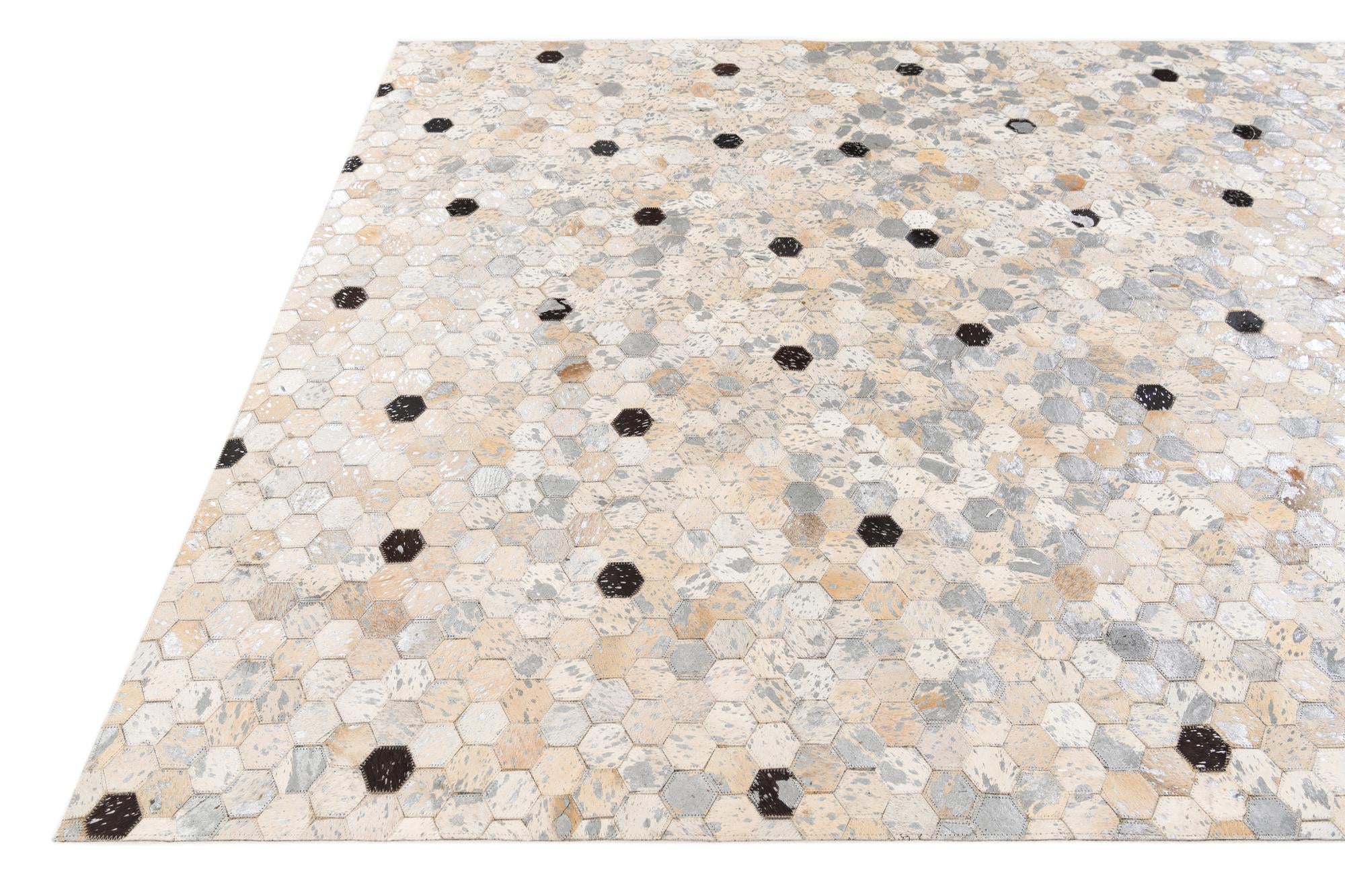 5' 5 x 7' 8 Cowhide Stocks Rug