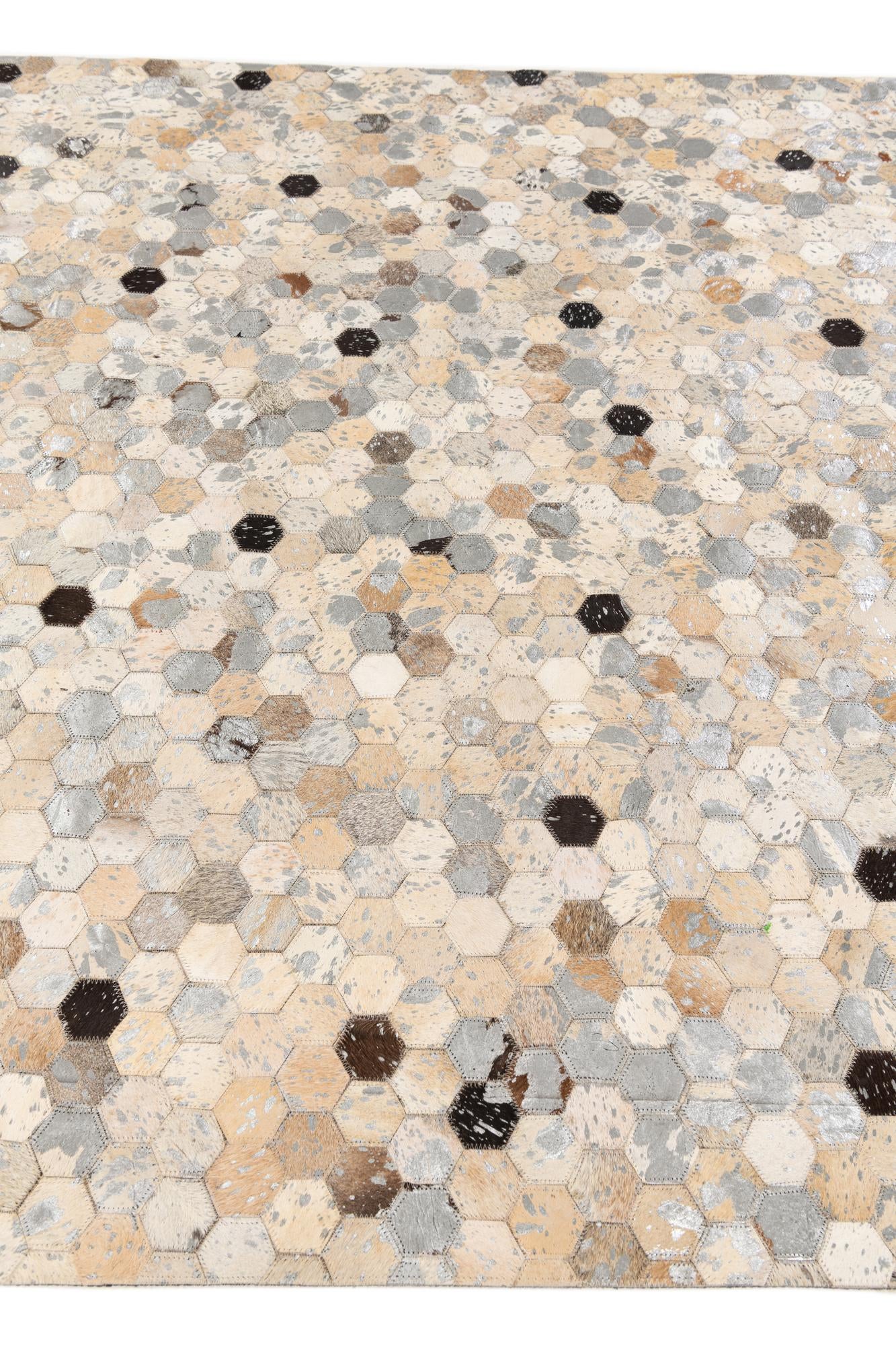5' 4 x 7' 7 Cowhide Stocks Rug