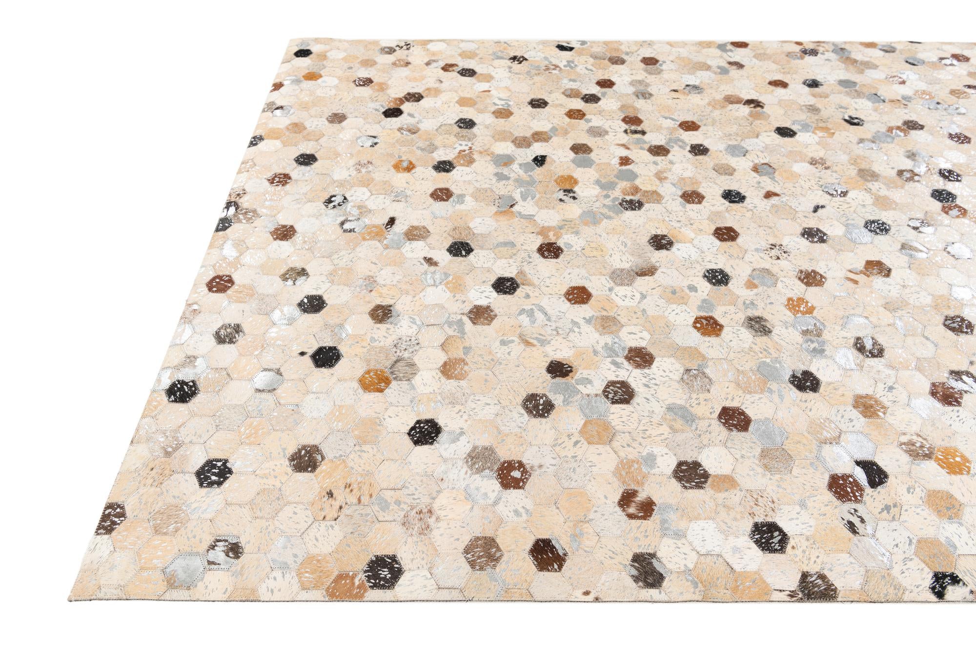 5' 4 x 7' 7 Cowhide Stocks Rug