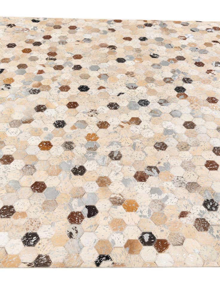 Detail image of 5' 4 x 7' 7 Cowhide Stocks Rug