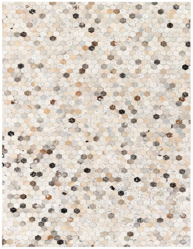 Detail image of 5' x 7' 9 Cowhide Stocks Rug