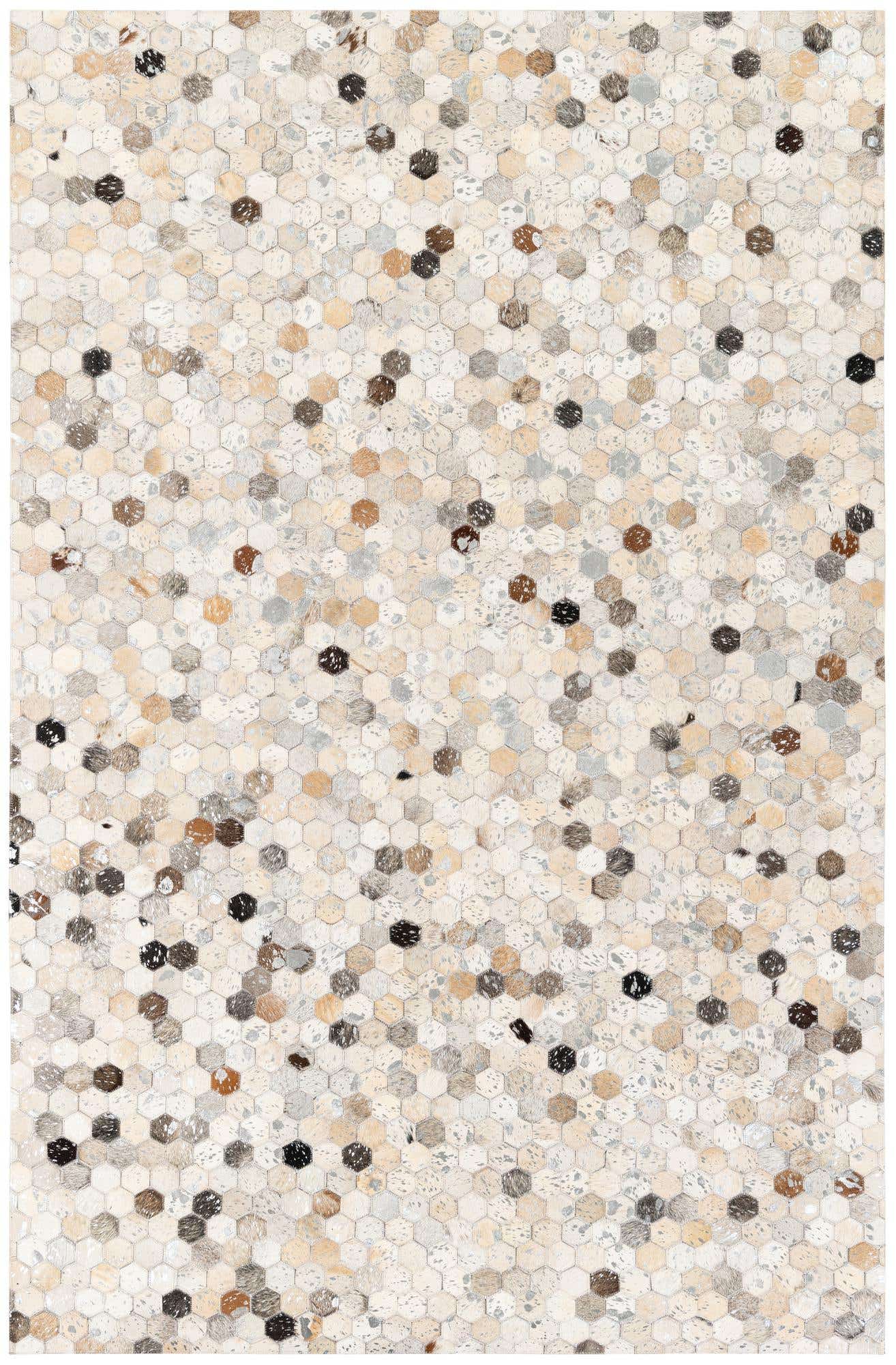 5' x 7' 9 Cowhide Stocks Rug