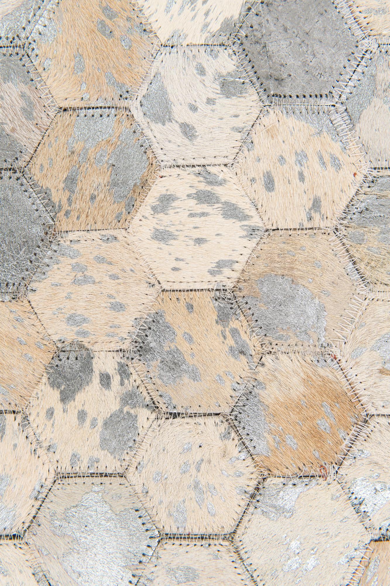 5' 3 x 7' 7 Cowhide Stocks Rug