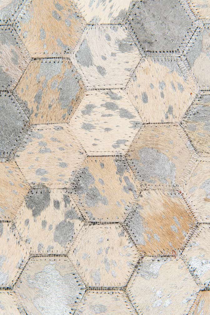 5' 3 x 7' 7 Cowhide Stocks Rug