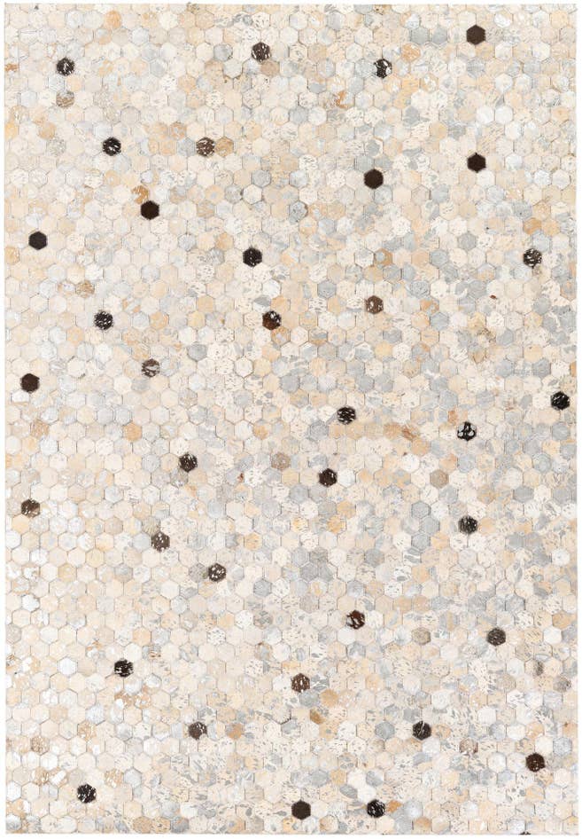 Detail image of 5' 3 x 7' 7 Cowhide Stocks Rug