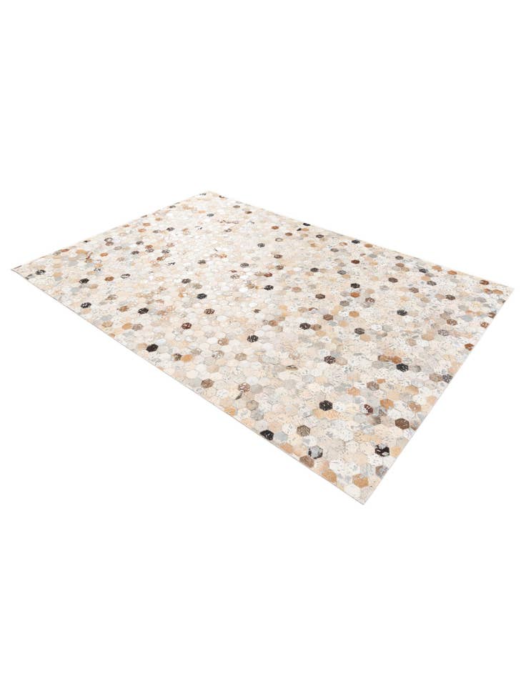 Detail image of 5' 2 x 7' 6 Cowhide Stocks Rug