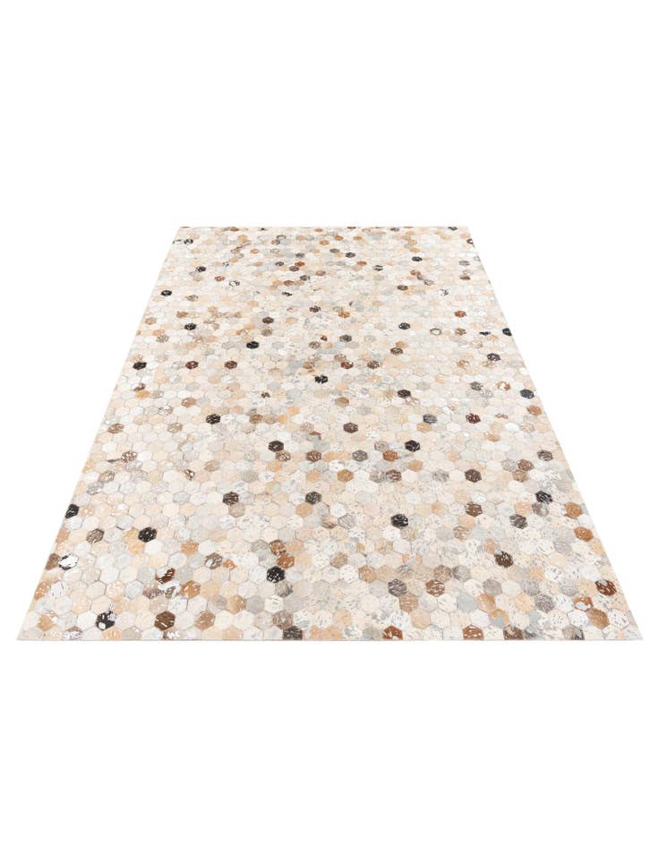 Detail image of 5' 2 x 7' 6 Cowhide Stocks Rug