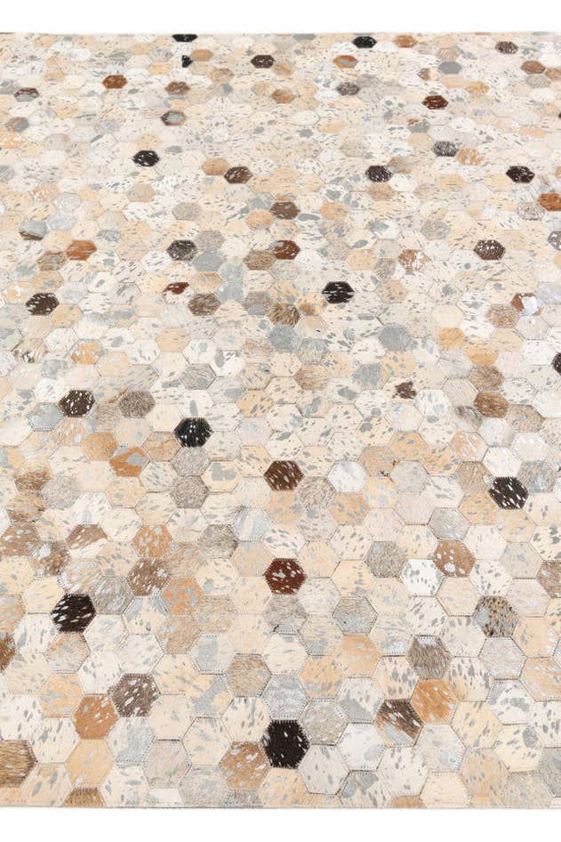 Detail image of 5' 2 x 7' 6 Cowhide Stocks Rug