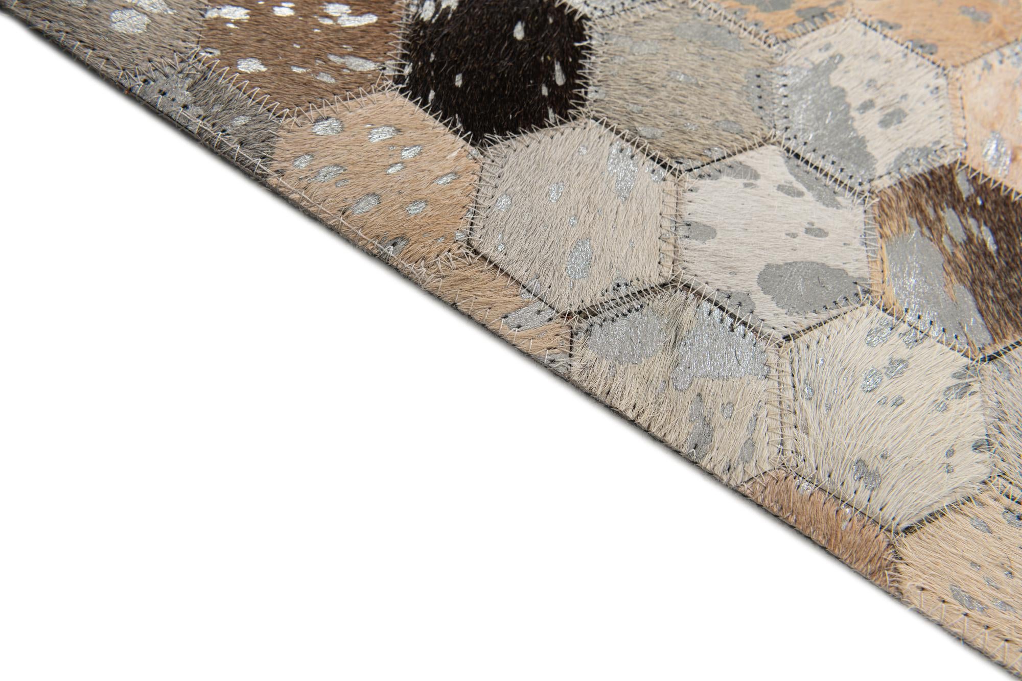 5' 2 x 7' 6 Cowhide Stocks Rug