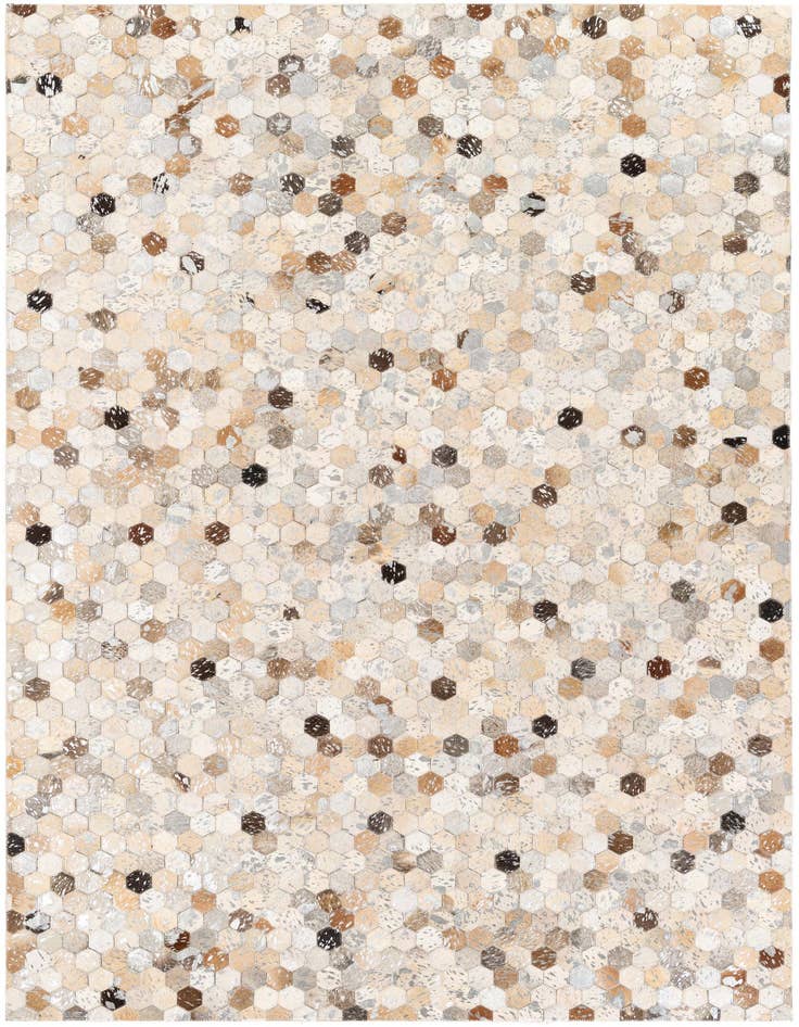 Detail image of 5' 2 x 7' 6 Cowhide Stocks Rug