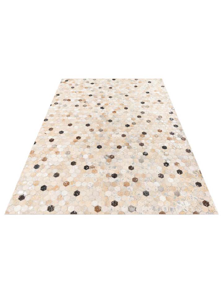 5' 3 x 7' 4 Cowhide Stocks Rug