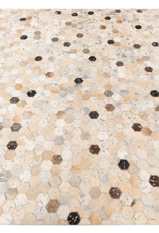 Detail image of 5' 3 x 7' 4 Cowhide Stocks Rug