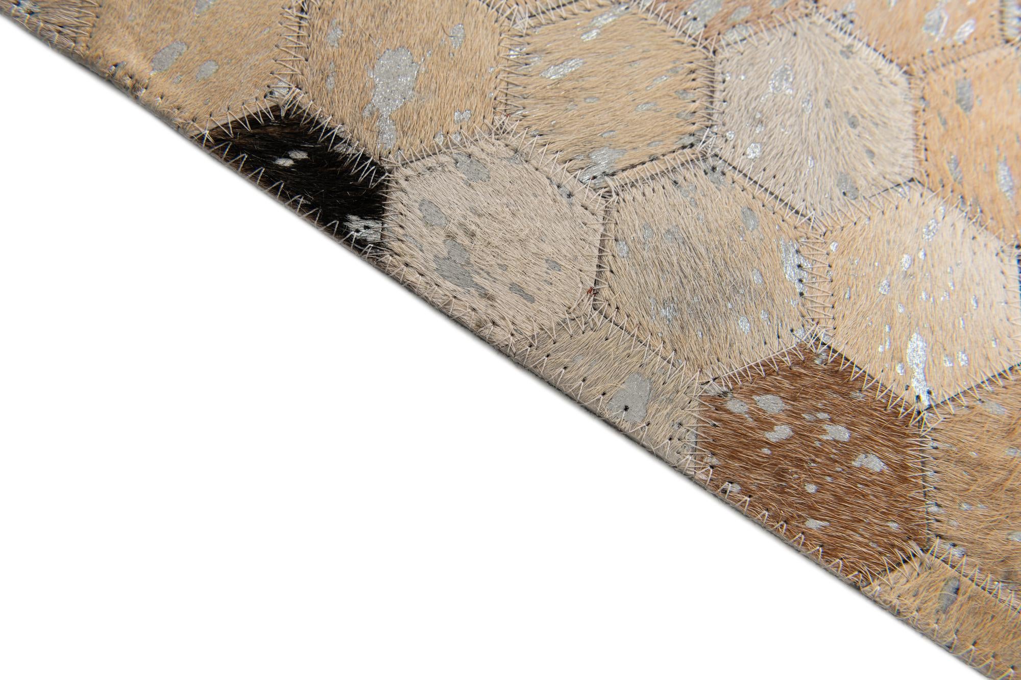 5' 3 x 7' 4 Cowhide Stocks Rug