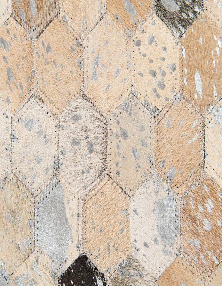 Detail image of 5' 3 x 7' 4 Cowhide Stocks Rug
