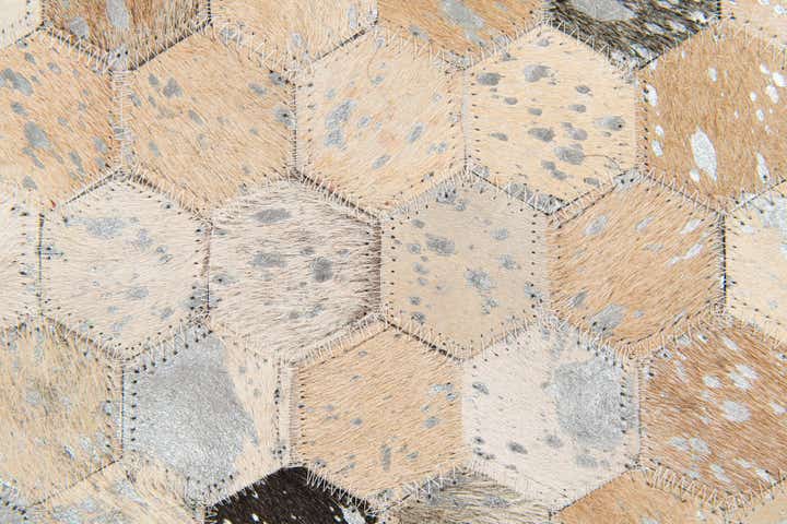 5' 3 x 7' 4 Cowhide Stocks Rug