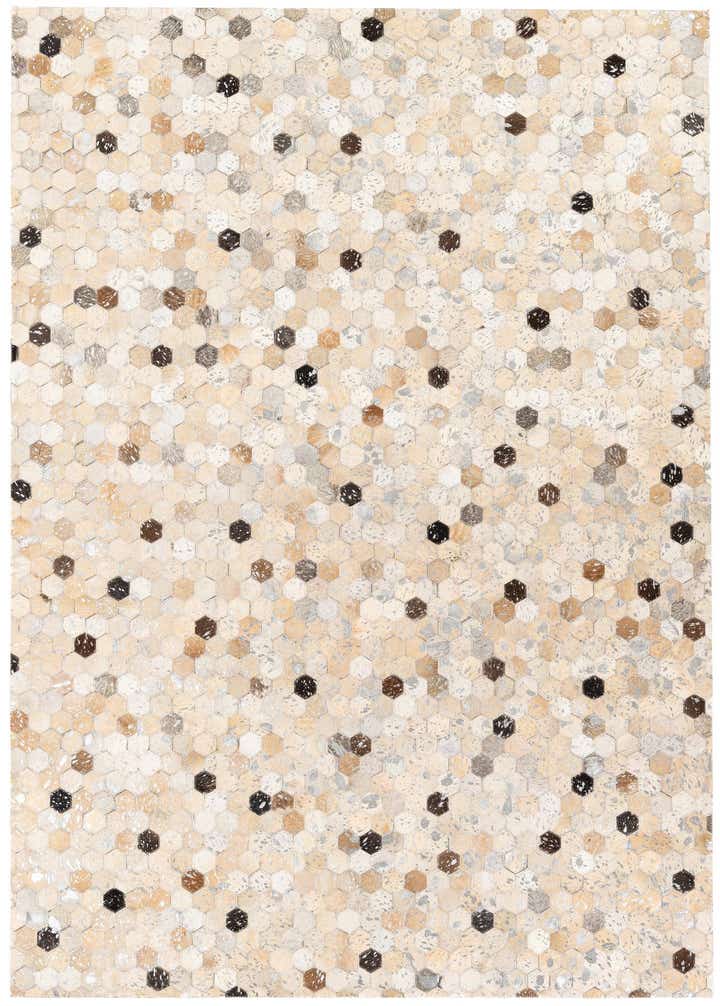5' 3 x 7' 4 Cowhide Stocks Rug