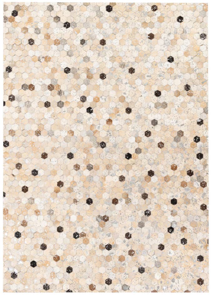 Detail image of 5' 3 x 7' 4 Cowhide Stocks Rug