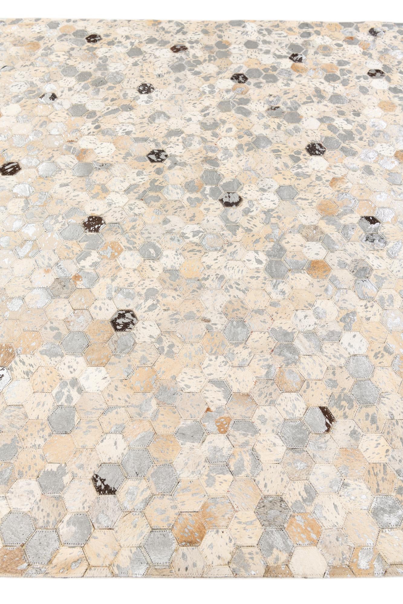 5' 3 x 7' 8 Cowhide Stocks Rug