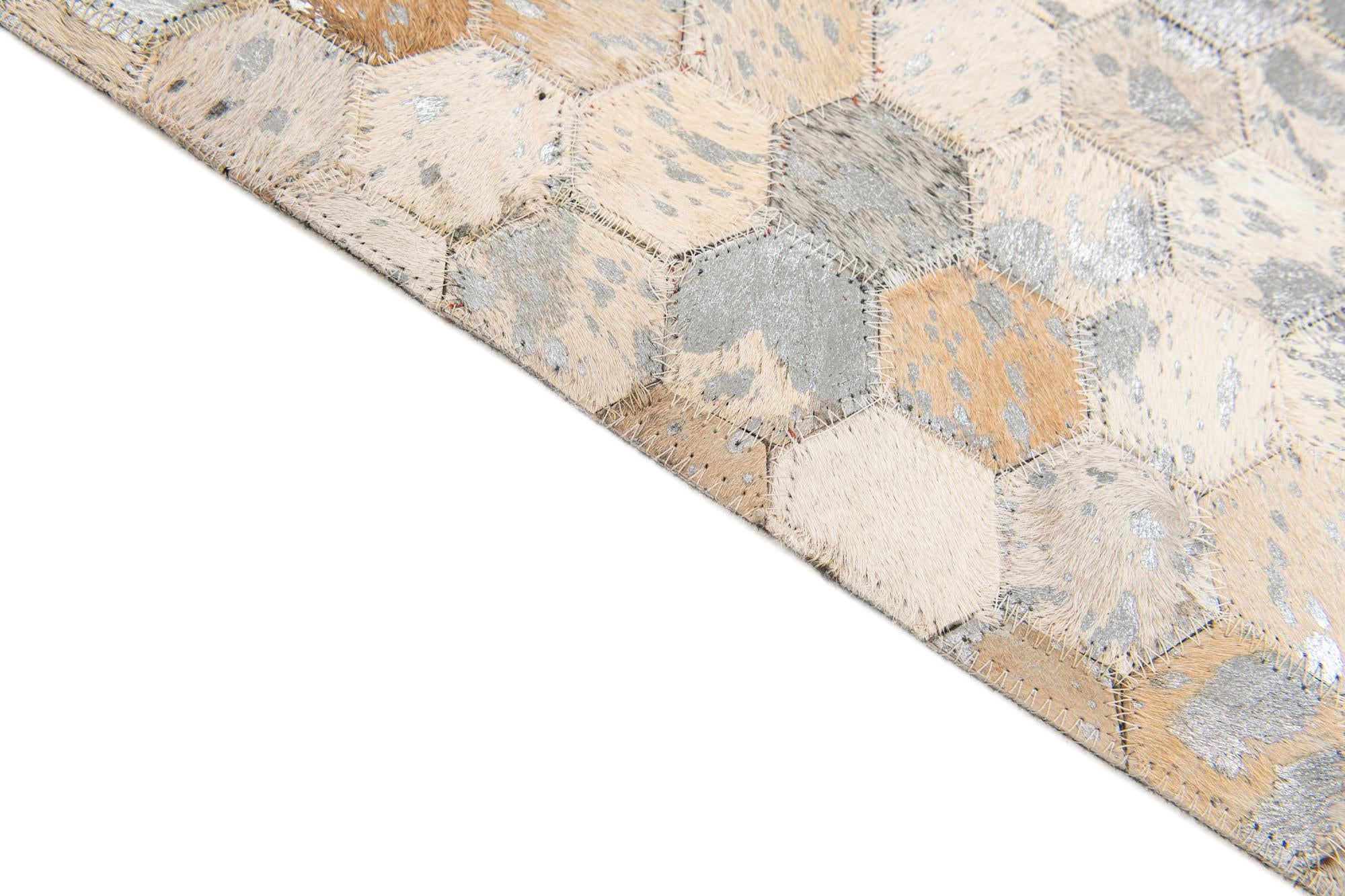 5' 3 x 7' 8 Cowhide Stocks Rug