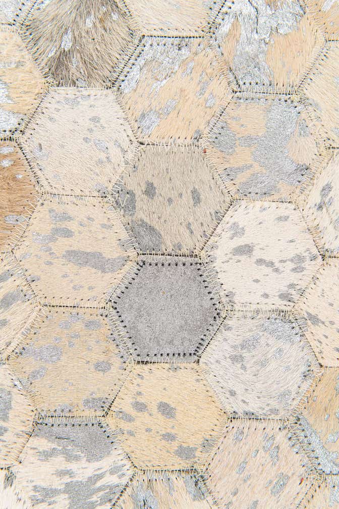 5' 3 x 7' 8 Cowhide Stocks Rug