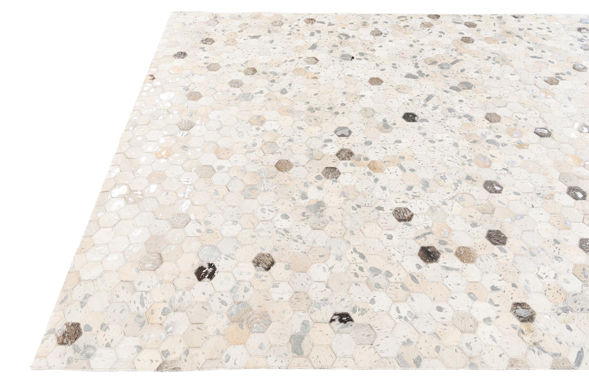 5' x 7' 11 Cowhide Stocks Rug