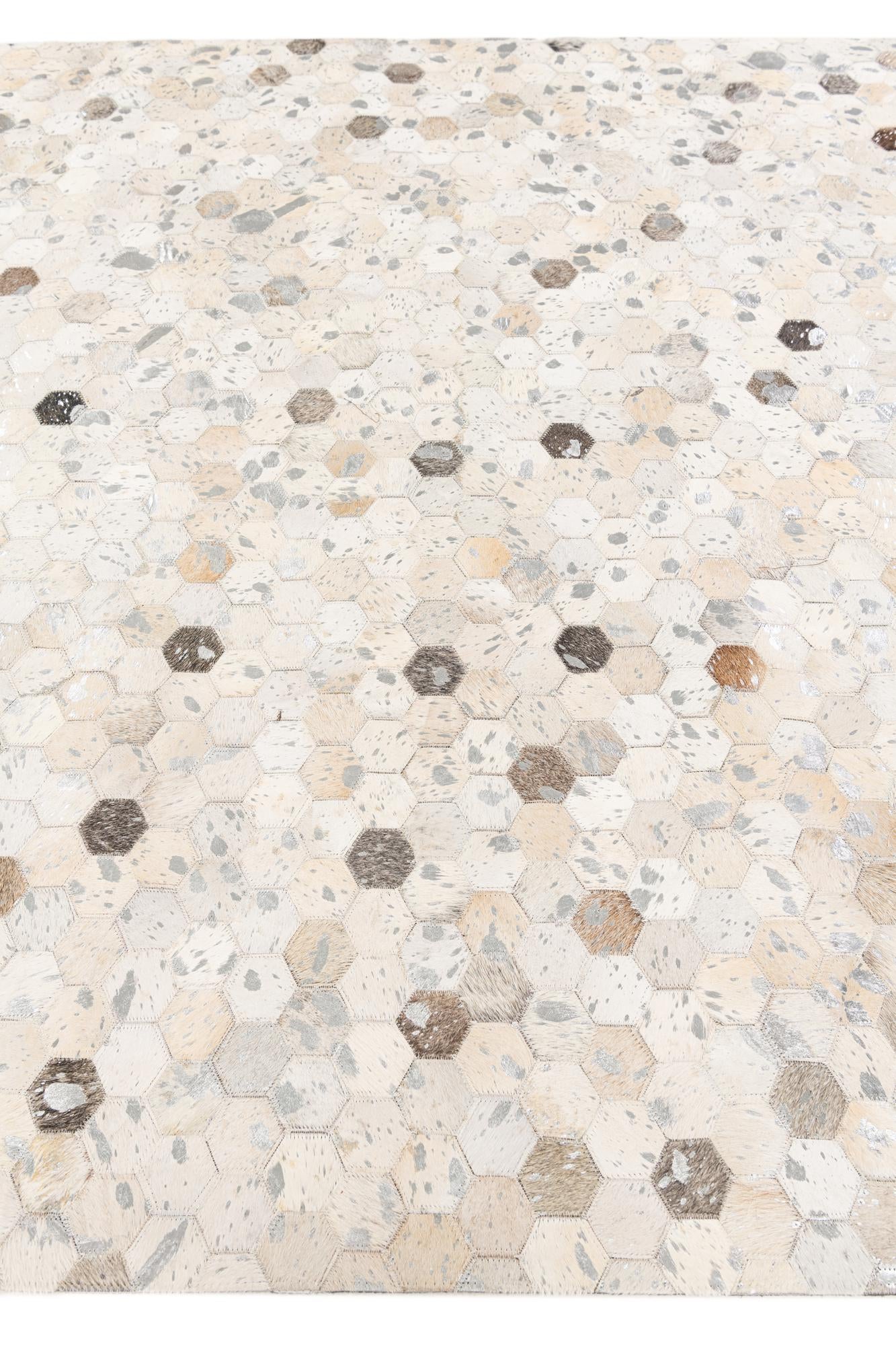 5' x 7' 11 Cowhide Stocks Rug