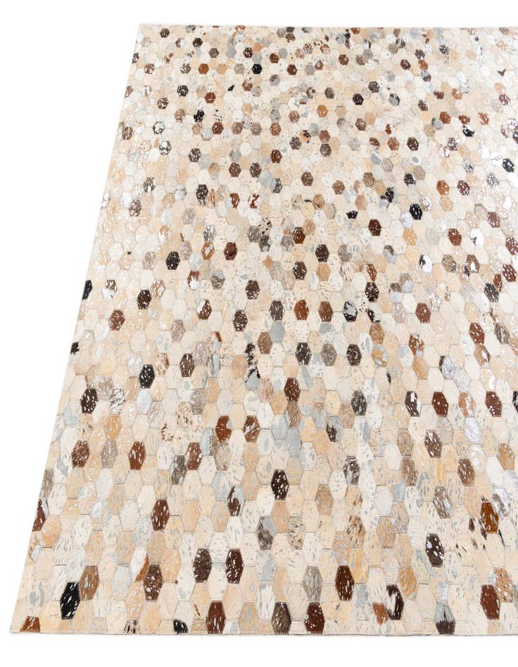 Detail image of 5' 4 x 7' 6 Cowhide Stocks Rug