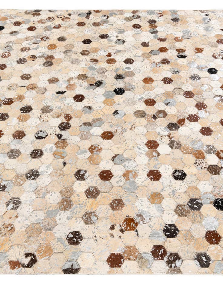 Detail image of 5' 4 x 7' 6 Cowhide Stocks Rug