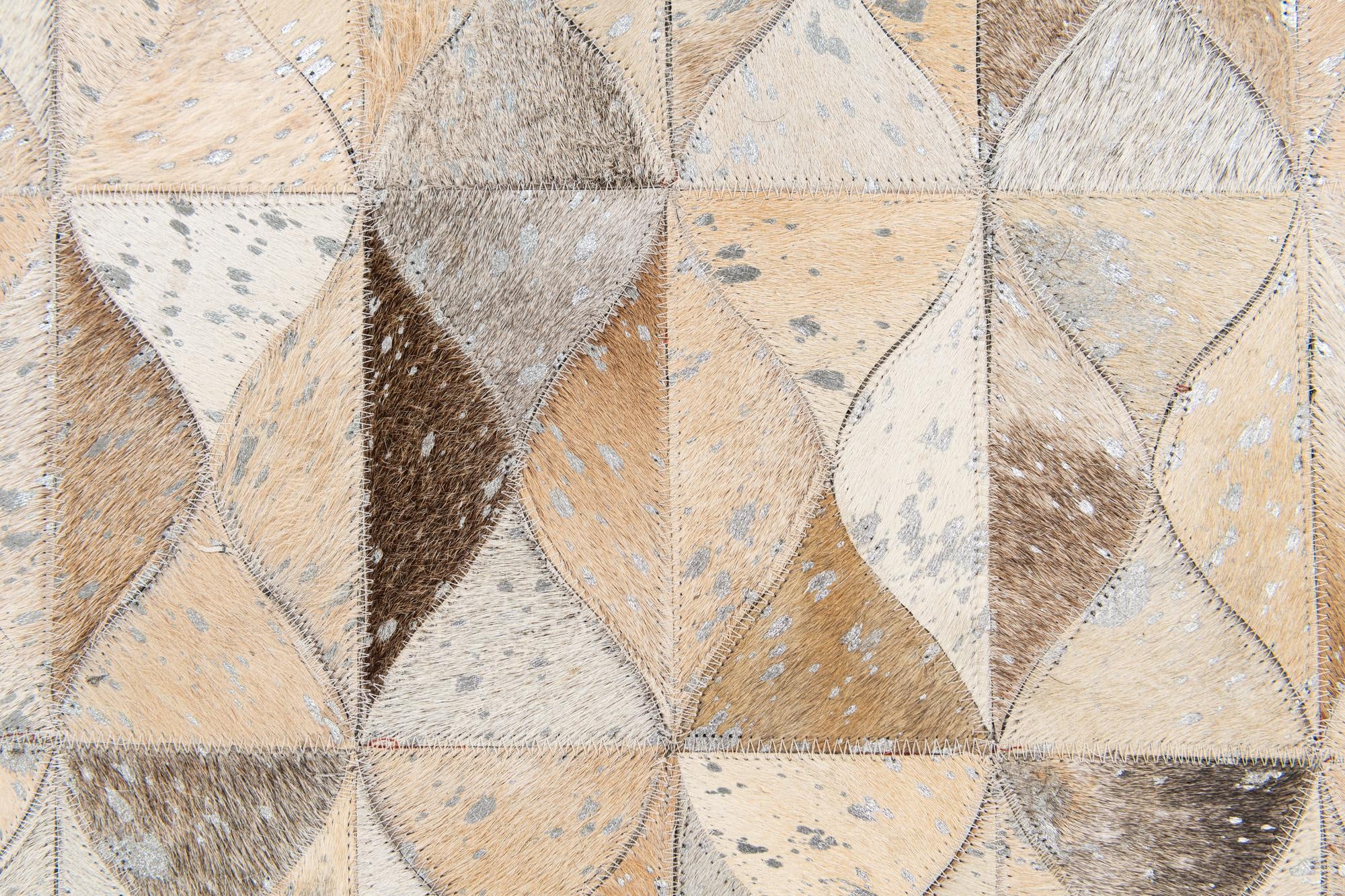 5' 3 x 7' 7 Cowhide Stocks Rug