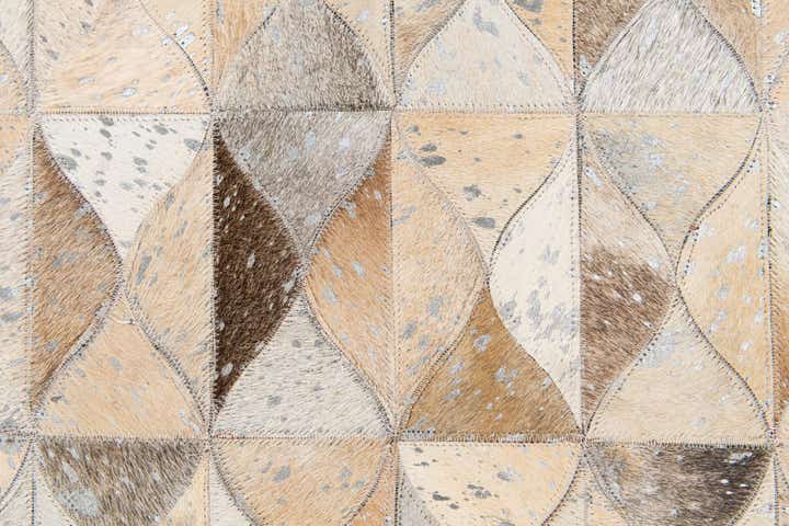 5' 3 x 7' 7 Cowhide Stocks Rug