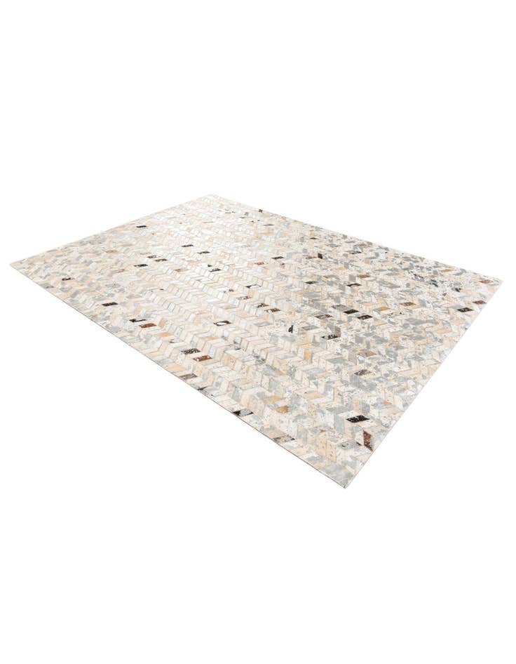 Detail image of 5' 3 x 7' 3 Cowhide Stocks Rug