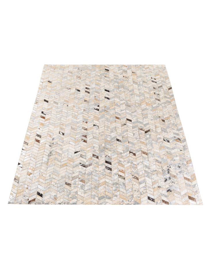 Detail image of 5' 3 x 7' 3 Cowhide Stocks Rug