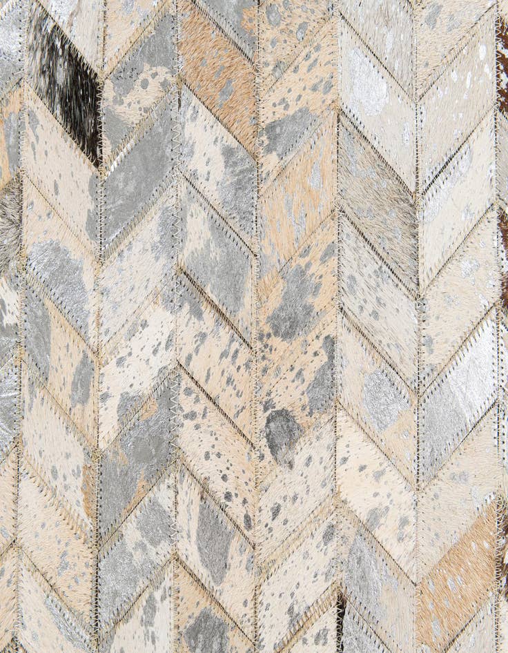 Detail image of 5' 3 x 7' 3 Cowhide Stocks Rug