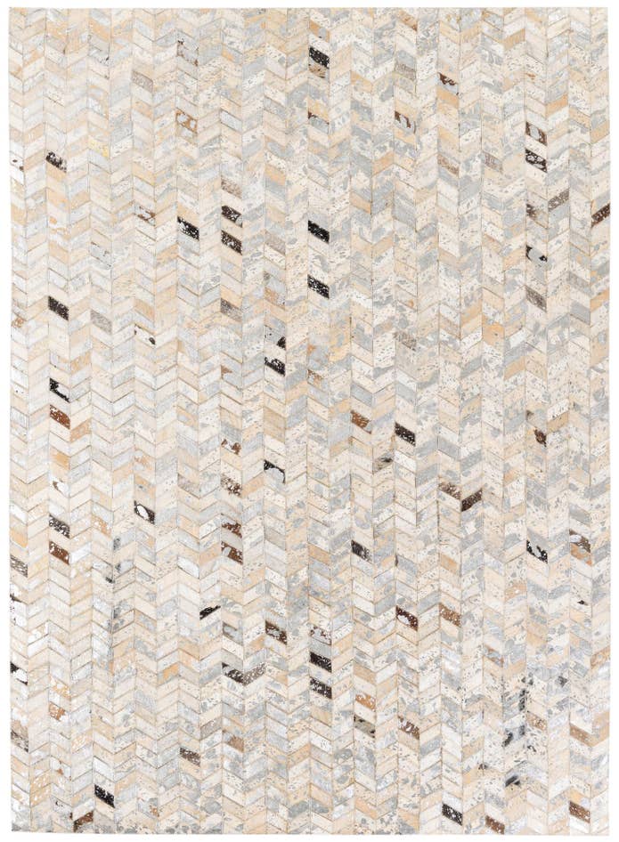 Detail image of 5' 3 x 7' 3 Cowhide Stocks Rug