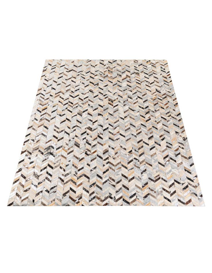 Detail image of 5' 4 x 7' 6 Cowhide Stocks Rug