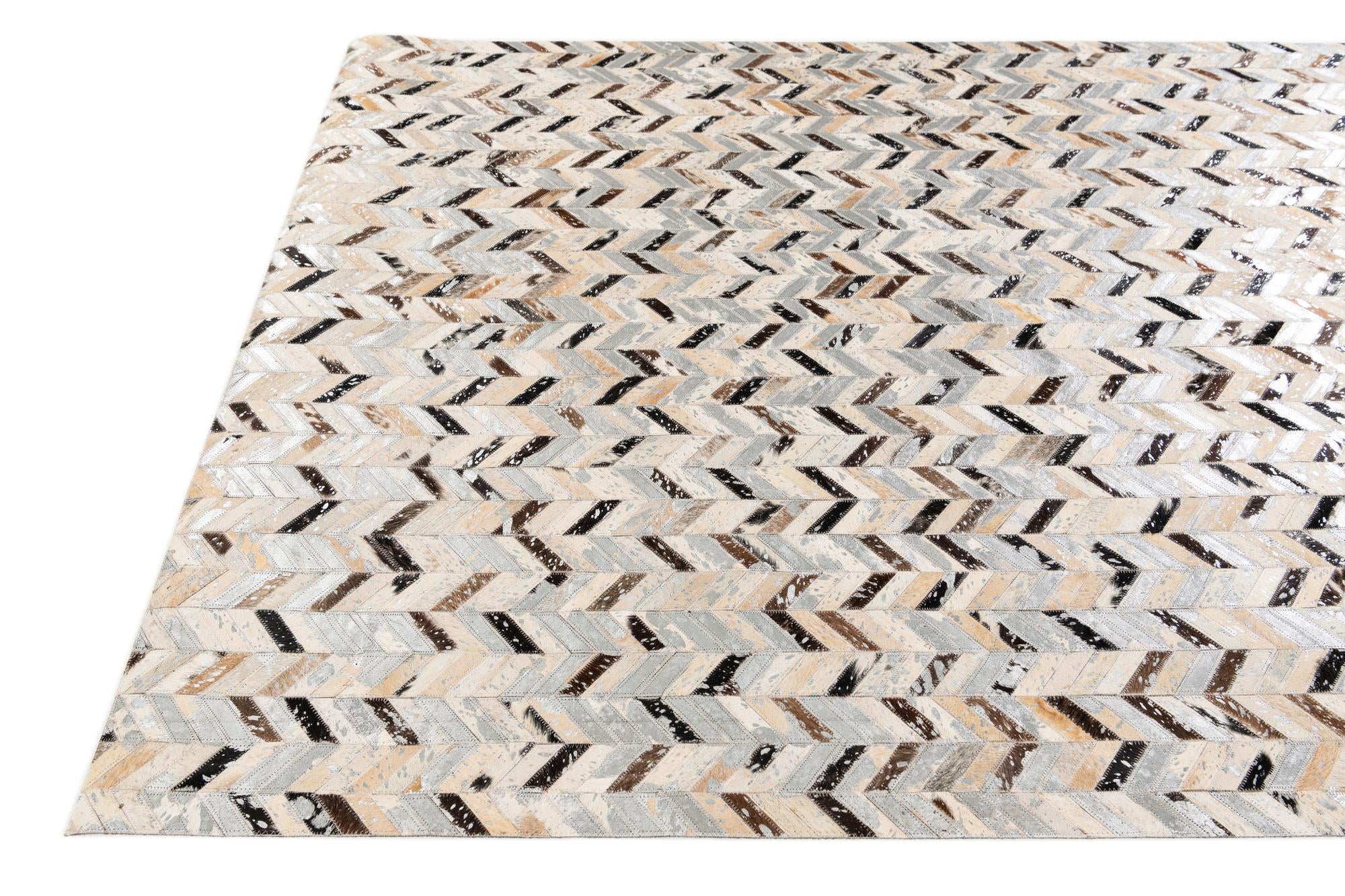 5' 4 x 7' 6 Cowhide Stocks Rug