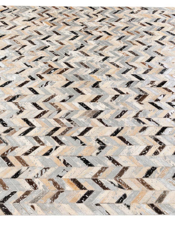 Detail image of 5' 4 x 7' 6 Cowhide Stocks Rug