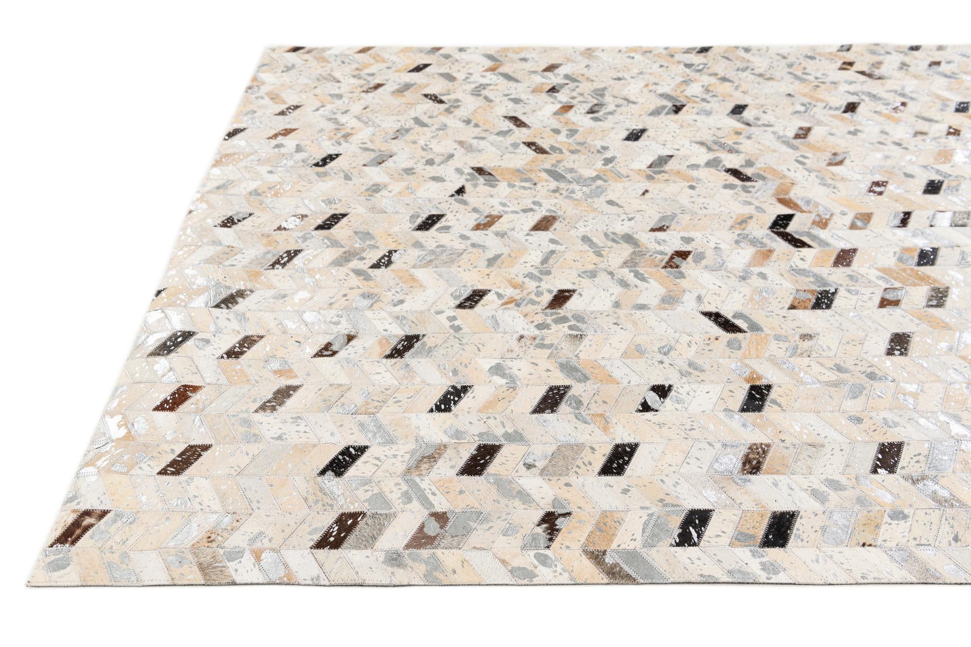 5' 4 x 7' 5 Cowhide Stocks Rug
