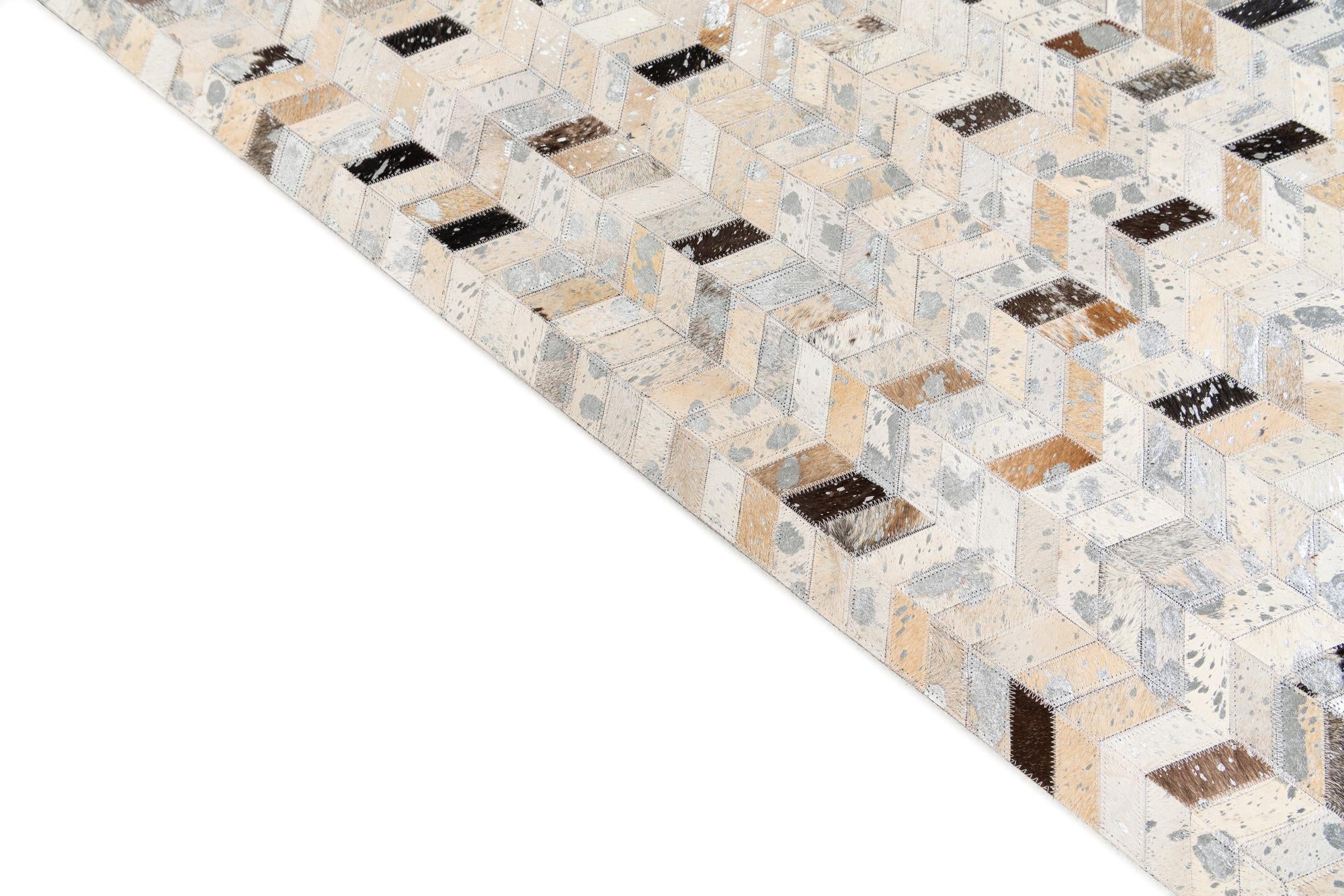 5' 4 x 7' 5 Cowhide Stocks Rug