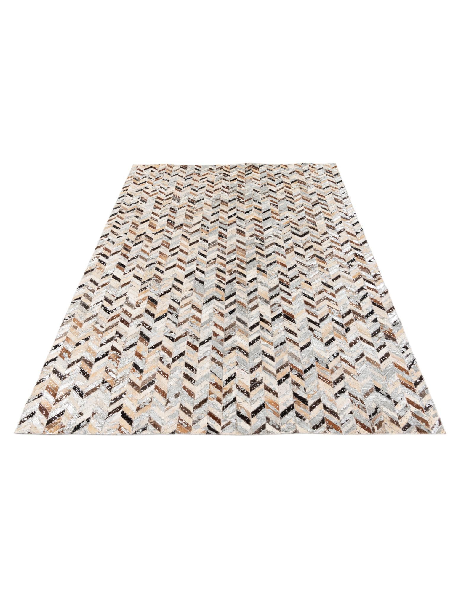 5' 3 x 7' 3 Cowhide Stocks Rug