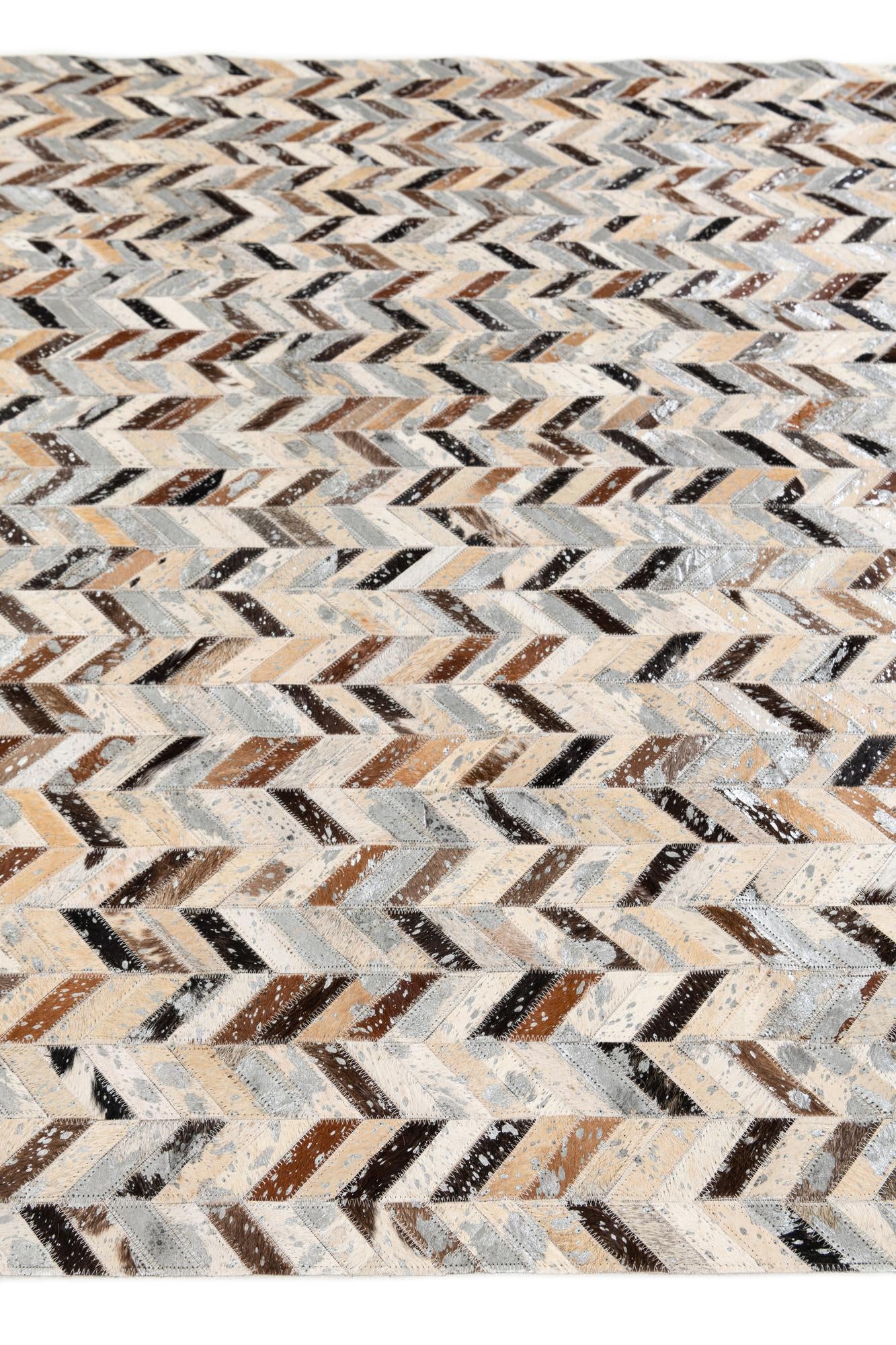 5' 3 x 7' 3 Cowhide Stocks Rug