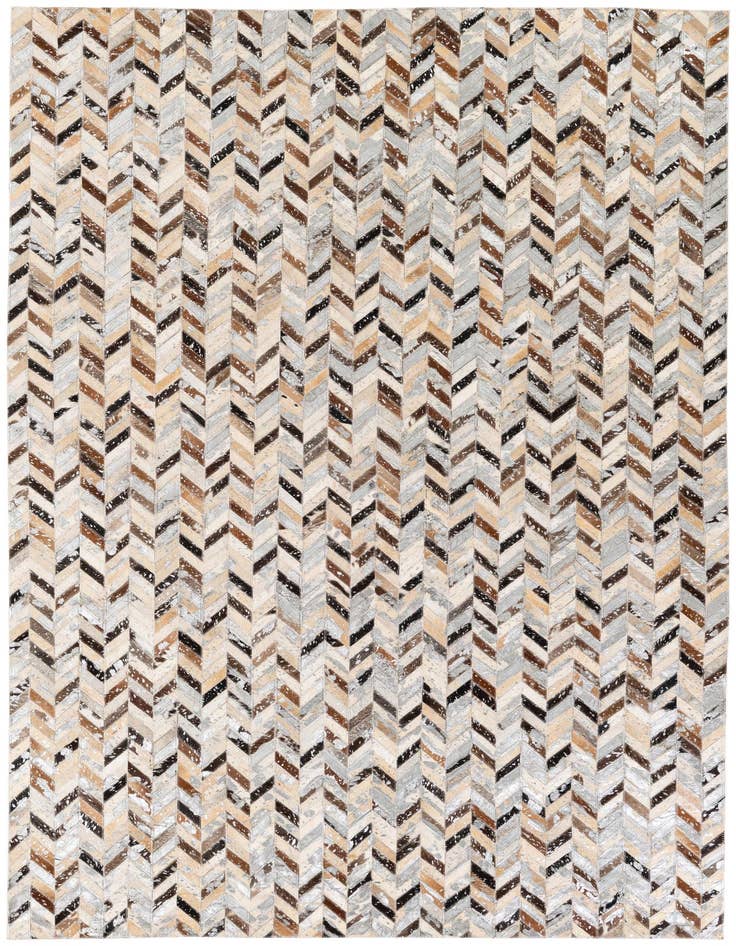 Detail image of 5' 3 x 7' 3 Cowhide Stocks Rug